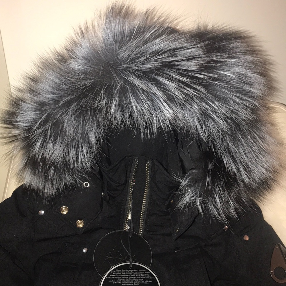 SOLD NWT Moose Knuckles blue fox fur Latreille - Picture 2 of 6